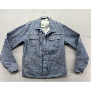 VTG Ranchcraft Penn-Prest Jacket Mens L JC Penney Denim Blue Western Trucker
